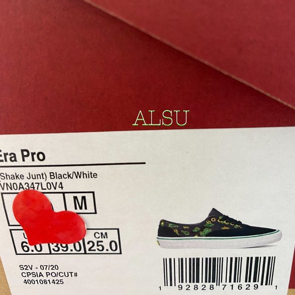 💖MEGA SALE💖VANS Era Pro Shake Junt Suede Canvas Black Women’s Size VN0A347LOV4 - Picture 9 of 9